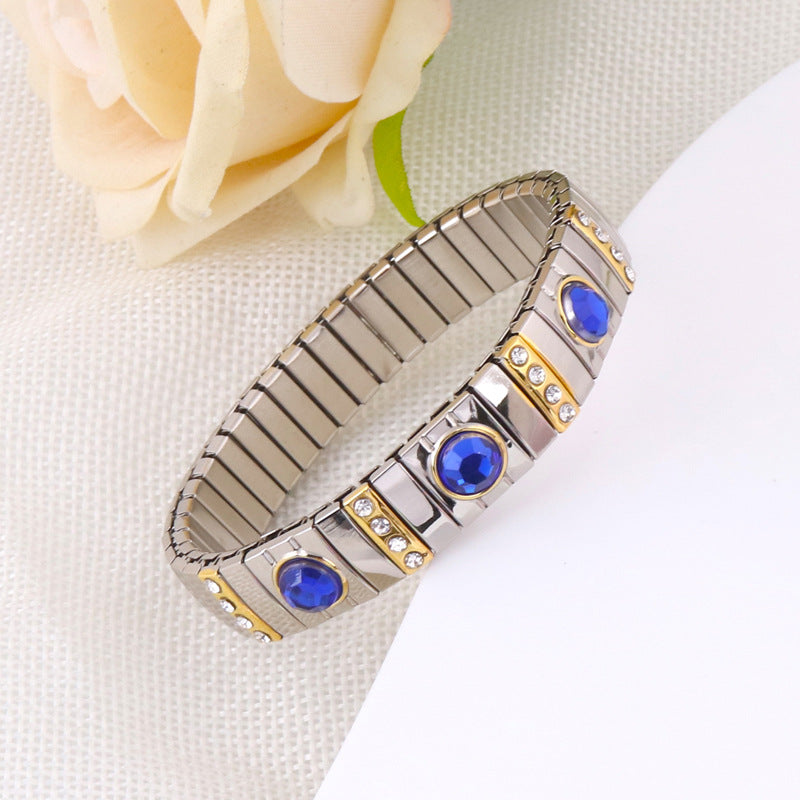Wholesale Fashion Bohemian Elastic Titanium Steel Bracelet
